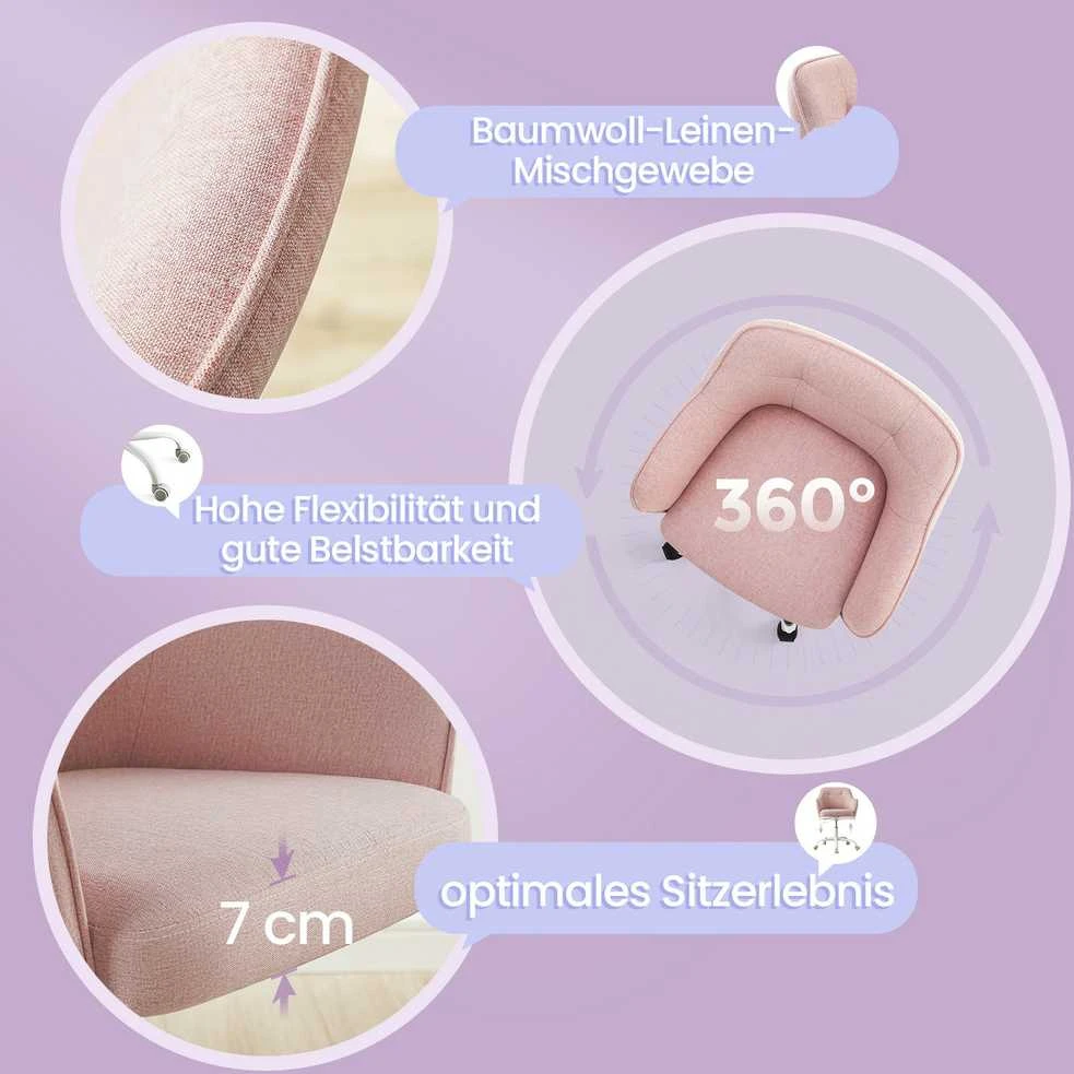 Songmics Namų biuro kėdė, sukamoji kėdė, darbo kėdė