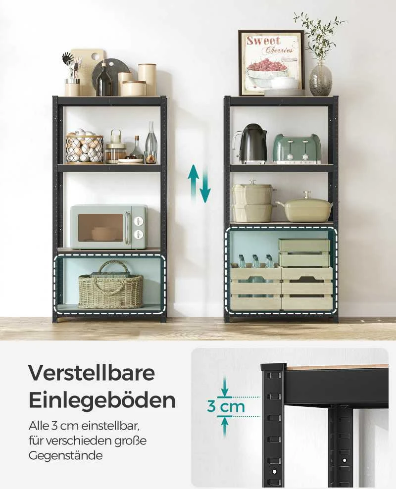 Songmics Stovinti lentyna 40 x 80 x 160 cm su 4 reguliuojamomis lentynomis