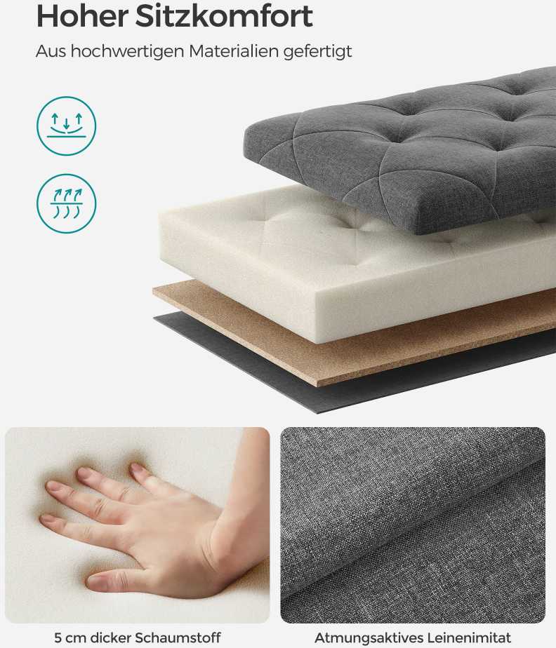 Opbergpoef Paf | 76 x 38 x 38 cm | Grijs