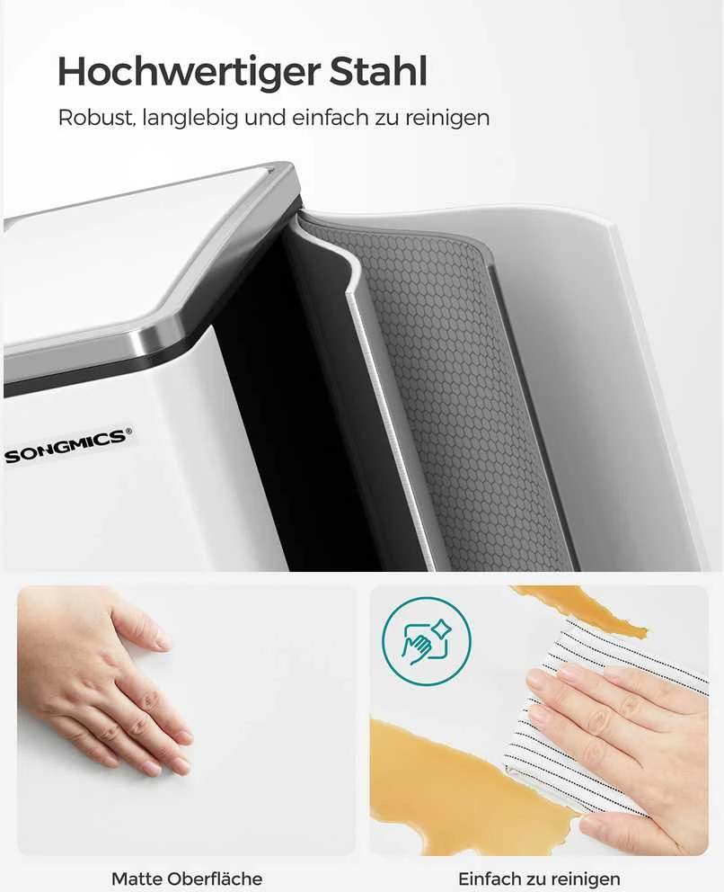 Songmics Virtuvės šiukšliadėžė 3 x 18 litrų