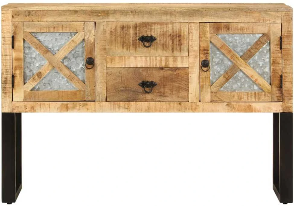 Šoninė spintelė, 110x30x74cm, neapdorota mango mediena