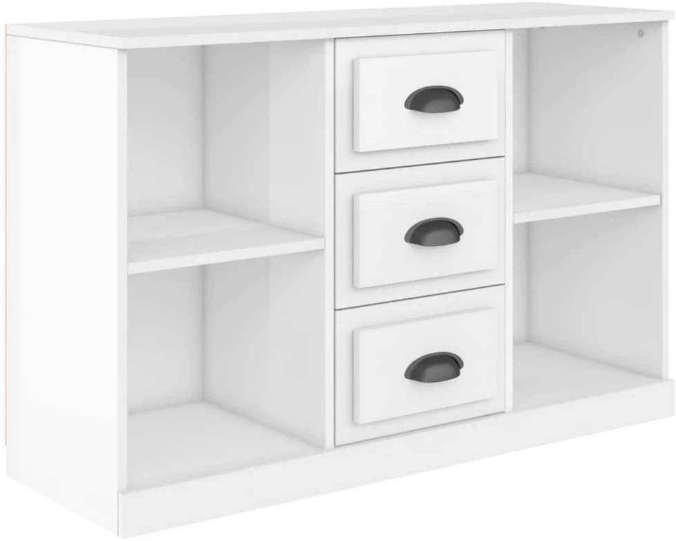 Šoninė spintelė, balta, 104,5x35,5x67,5cm, mediena, blizgi
