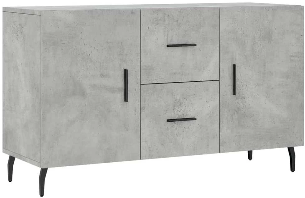 Šoninė spintelė, betono pilka, 100x36x60cm, apdirbta mediena