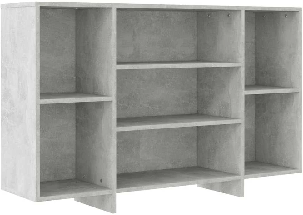 Šoninė spintelė, betono pilka, 120x30x75cm, apdirbta mediena