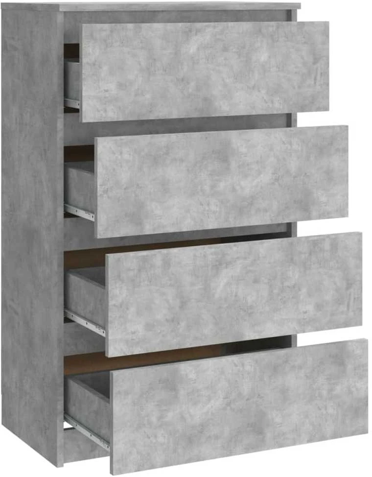 Šoninė spintelė, betono pilkos spalvos, 60x35x98,5 cm, mediena