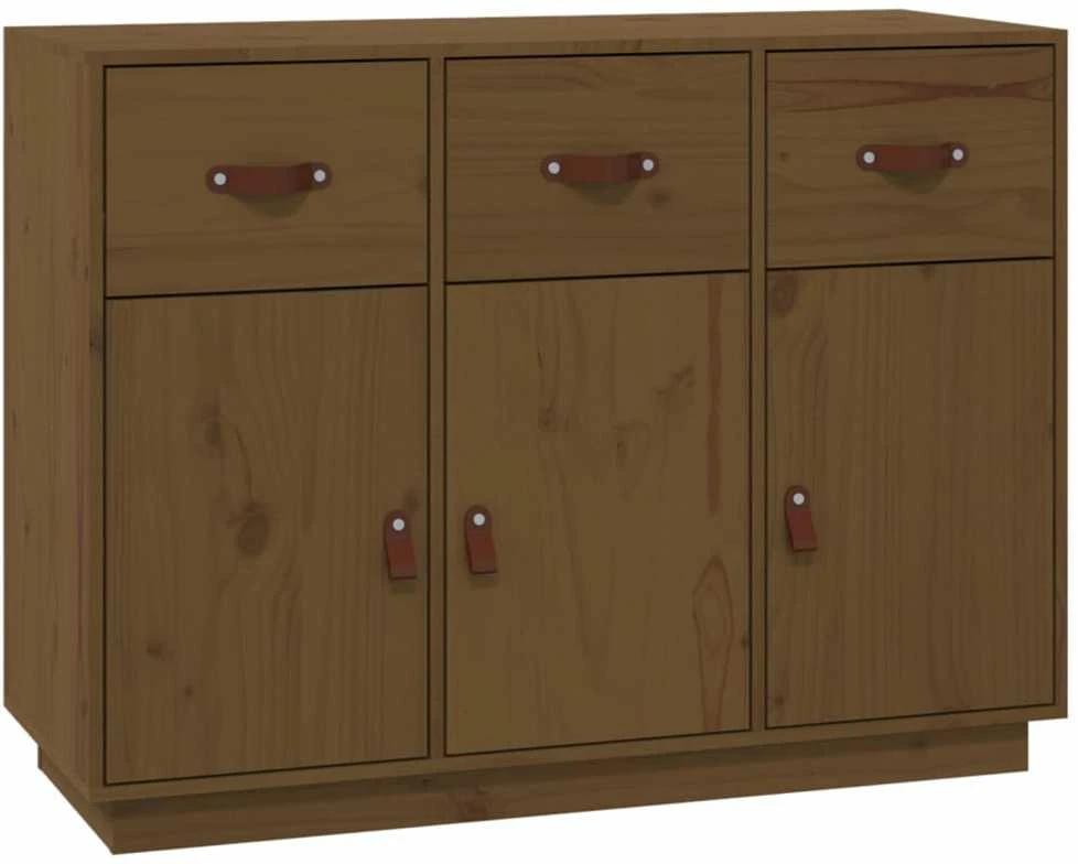 Šoninė spintelė, medaus ruda, 100x40x75cm, pušies masyvas