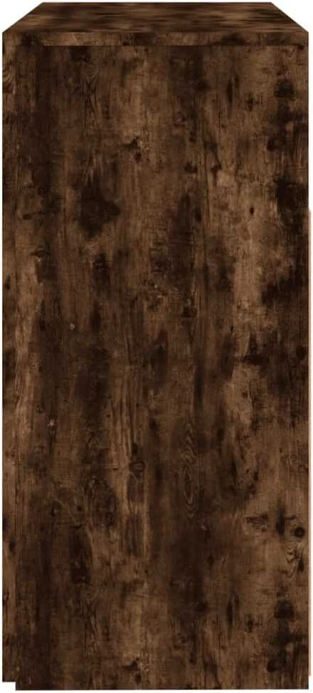 Šoninė spintelė su LED apšvietimu, dūminio ąžuolo, 80x35x75cm