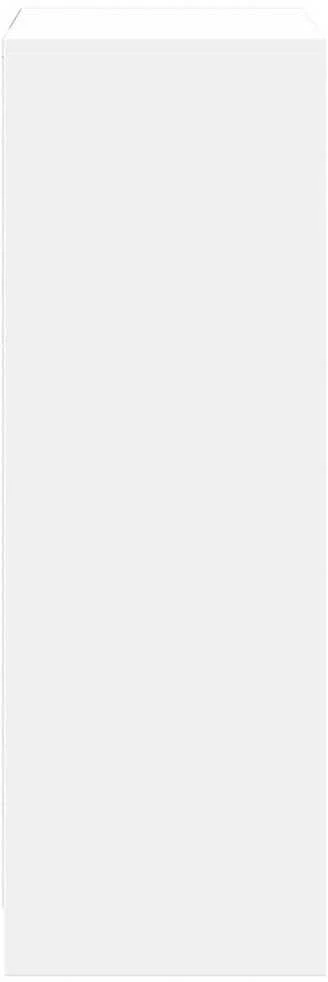 Šoninė spintelė su LED, balta, 72x34x100cm, apdirbta mediena