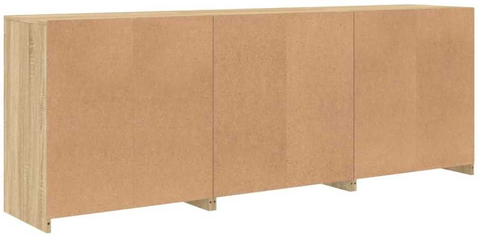 Šoninė spintelė su LED lemputėmis, ąžuolo, 181,5x37x67cm