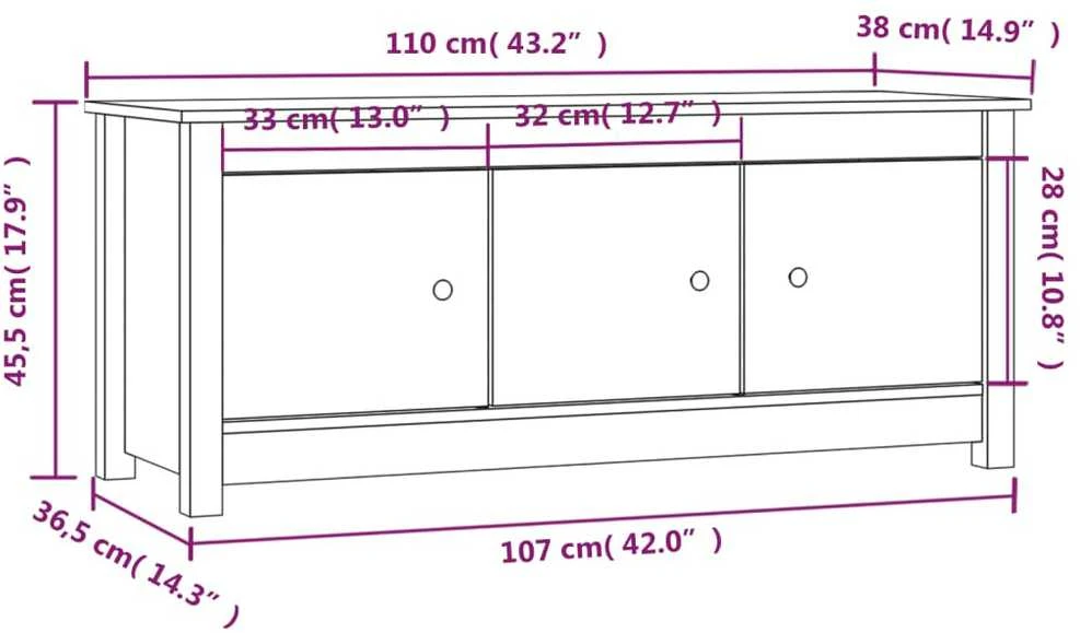 Spintelė batams, 110x38x45,5cm, pušies medienos masyvas
