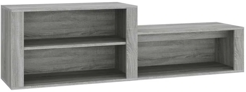 Spintelė batams, pilka ąžuolo, 150x35x45cm, apdirbta mediena