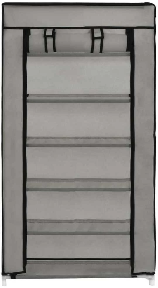 Spintelė batams su apdangalu, pilkos sp., 58x28x106cm, aud.