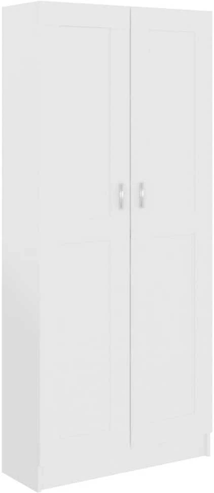 Spintelė knygoms, balta, 82,5x30,5x185,5cm, apdirbta mediena