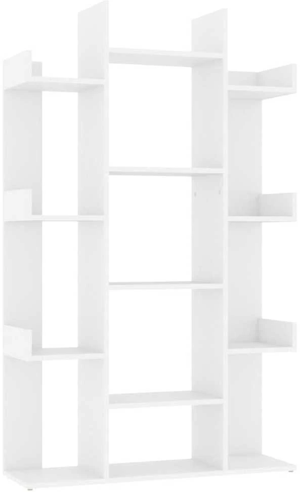 Spintelė knygoms, balta, 86x25,5x140cm, apdirbta mediena