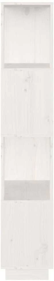 Spintelė knygoms/kambario pertvara, balta, 51x25x132cm, pušis