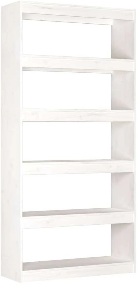 Spintelė knygoms/kambario pertvara, balta, 80x30x167,4cm, pušis