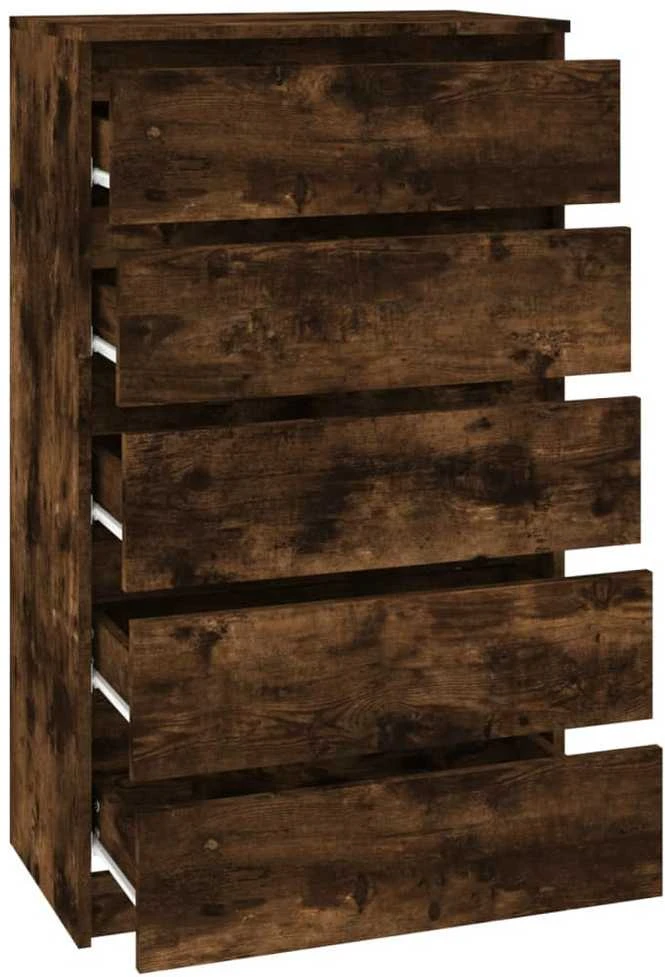 Spintelė su stalčiais, dūminio ąžuolo, 60x36x103cm, mediena