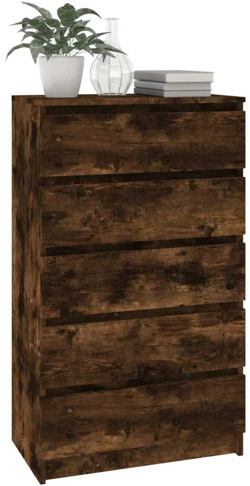Spintelė su stalčiais, dūminio ąžuolo, 60x36x103cm, mediena