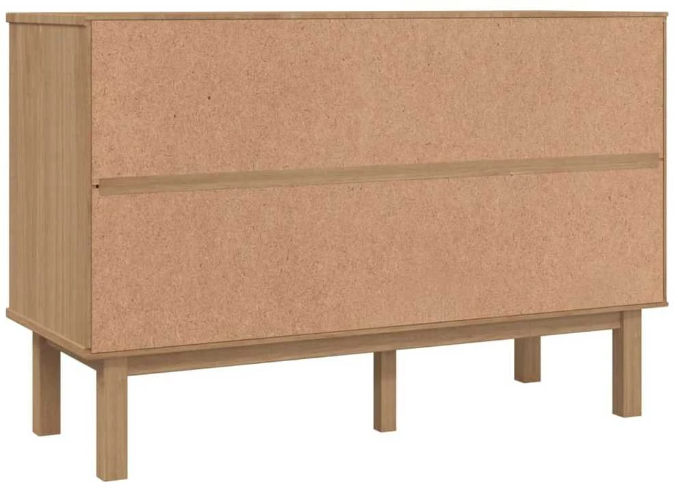 Spintelė su stalčiais OTTA, ruda/balta, 111x43x73,5cm, pušis