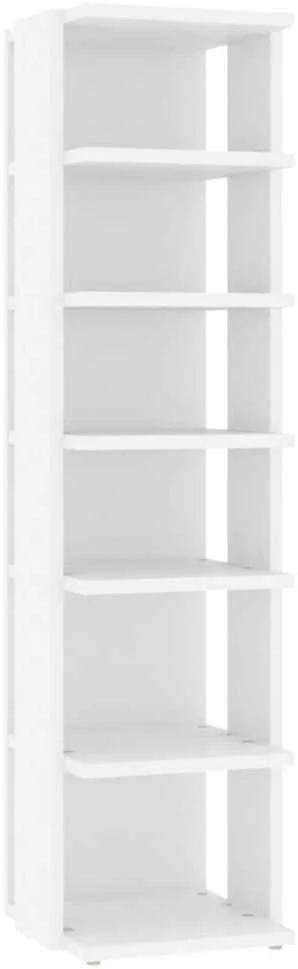 Spintelės batams, 2vnt., baltos, 27,5x27x102cm apdirbta mediena