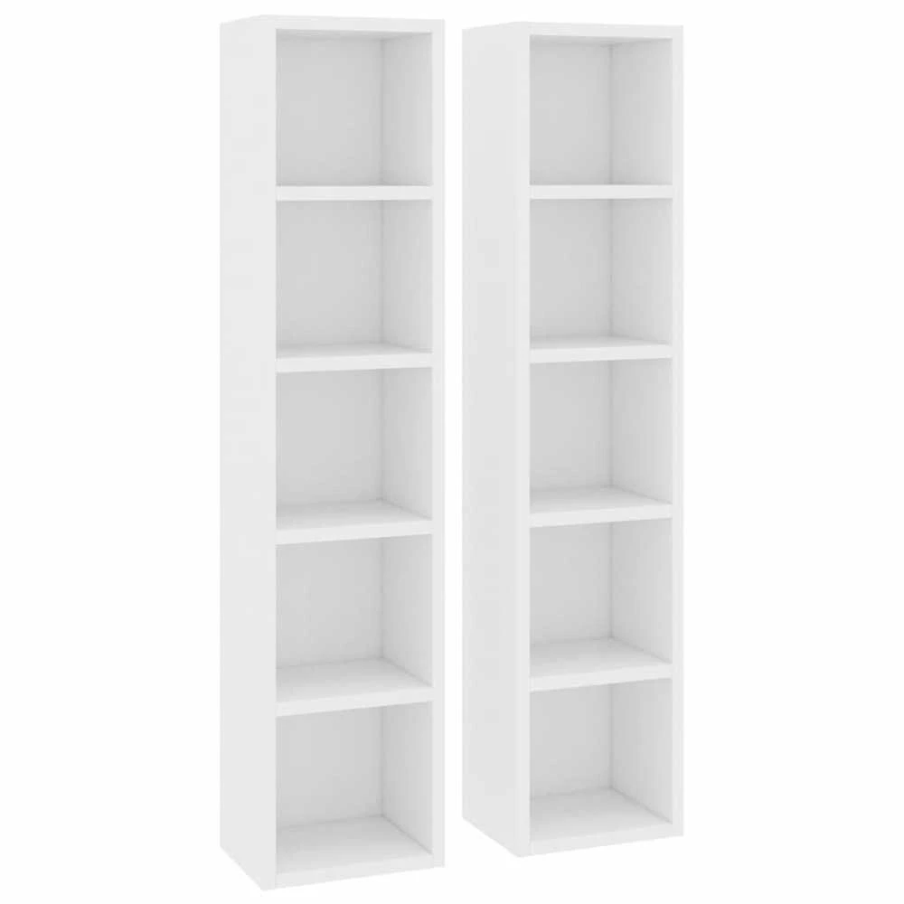 Spintelės kompaktiniam diskam, 2vnt., baltos, 21x16x93,5cm, MDP