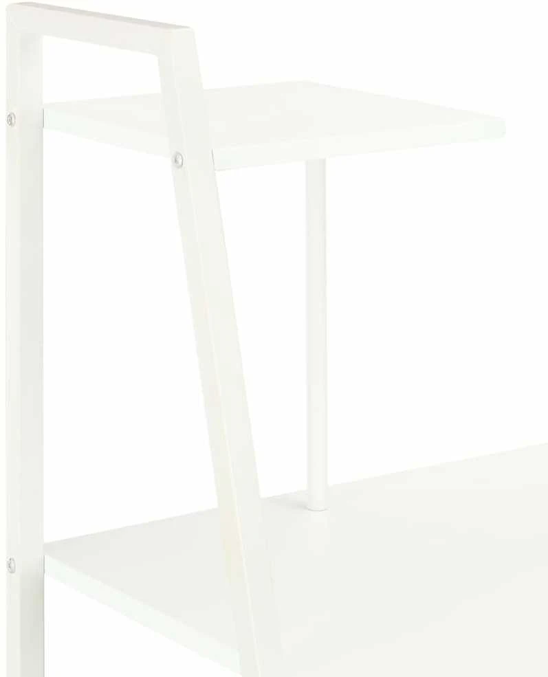 Stalas su lentyna, baltos spalvos, 102x50x117cm