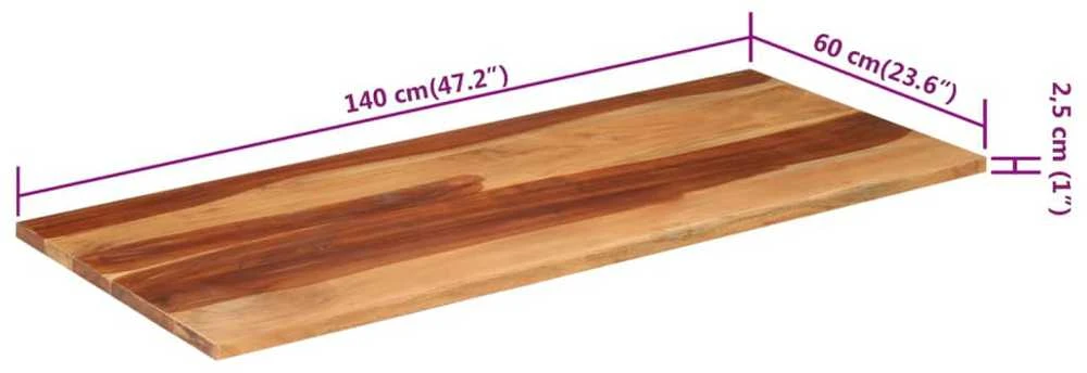 Stalviršis, 140x60x(2,5–2,7)cm, akacijos medienos masyvas