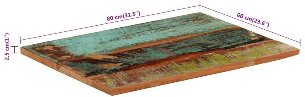 Stalviršis, 60x80cm, medienos masyvas, 25-27mm, stačiakampis