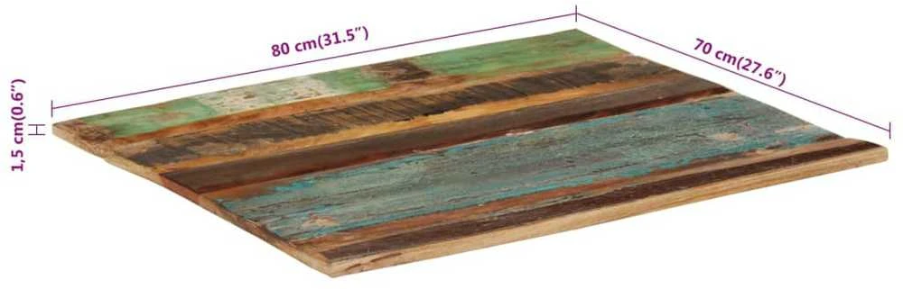 Stalviršis, 70x80cm, medienos masyvas, 15-16mm, stačiakampis