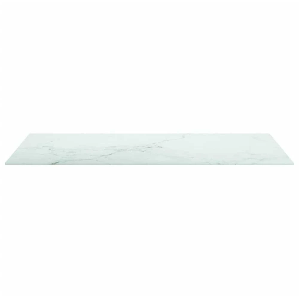 Stalviršis, baltas, 100x50cm, grūdintas stiklas, 6mm