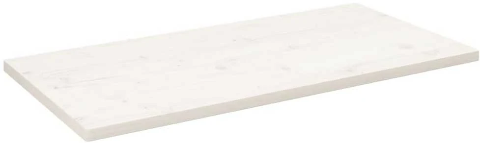 Stalviršis, baltas, 100x50x2,5cm, pušies masyvas, stačiakampis