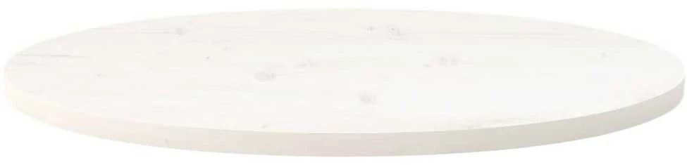 Stalviršis, baltas, 70x35x2,5cm, pušies masyvas, ovalus