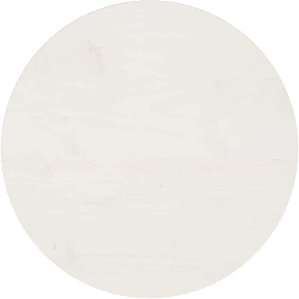 Stalviršis, baltas, skersmuo 50x2,5cm, pušies medienos masyvas