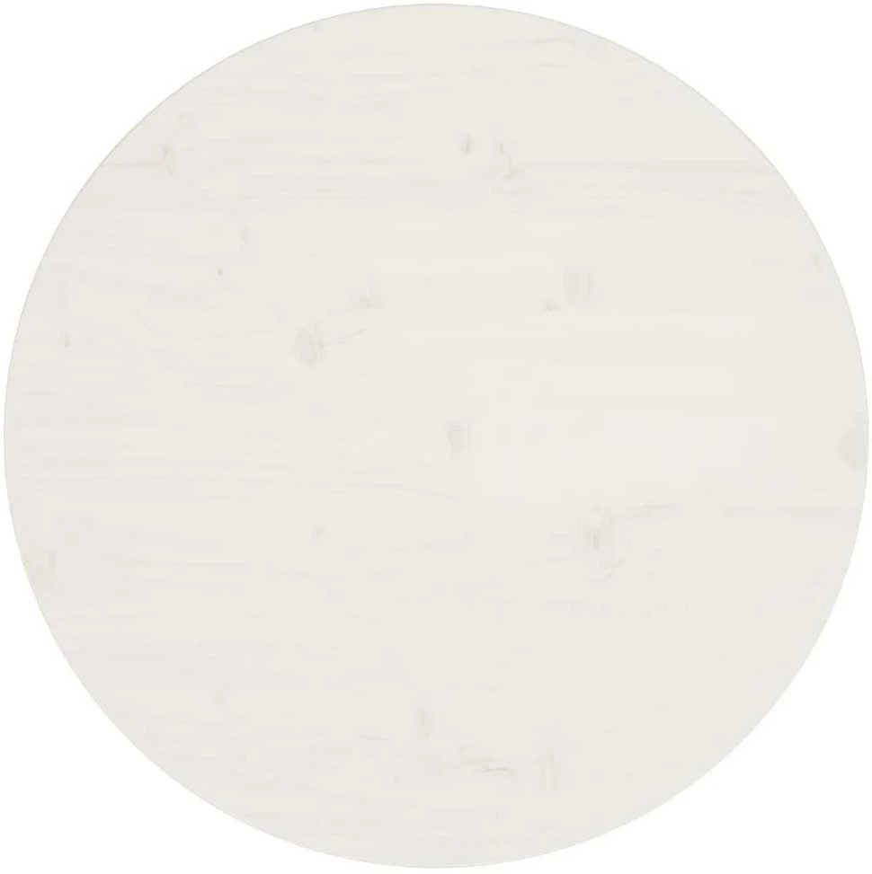 Stalviršis, baltas, skersmuo 60x2,5cm, pušies medienos masyvas