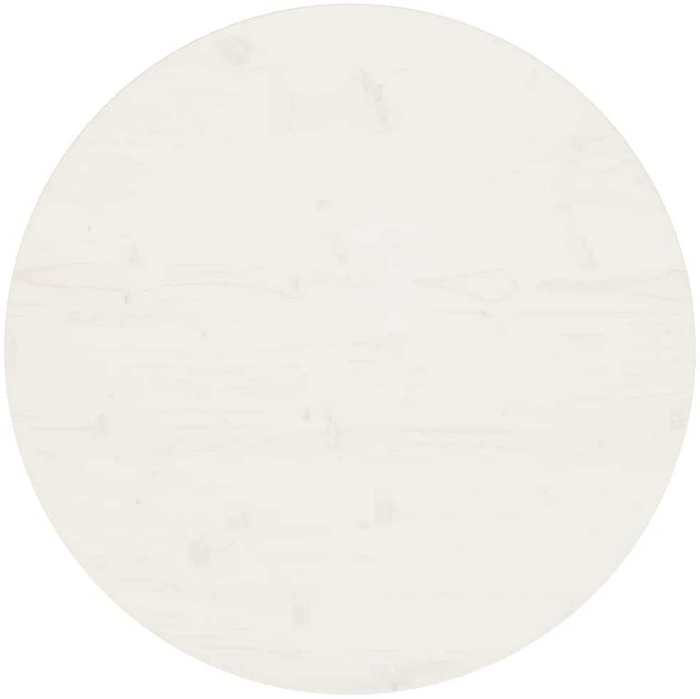 Stalviršis, baltas, skersmuo 70x2,5cm, pušies medienos masyvas