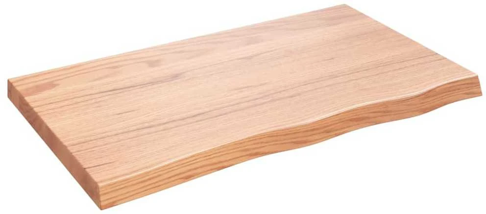 Stalviršis, šviesiai rudas, 100x60x(2-6) cm, medienos masyvas