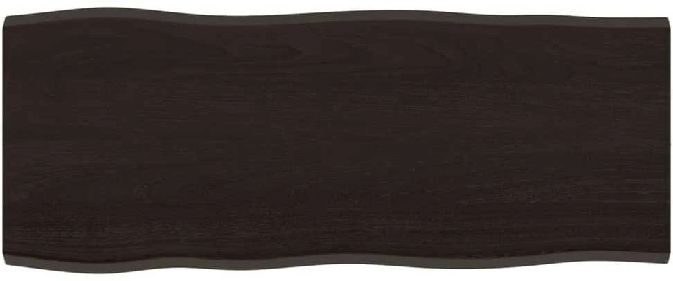 Stalviršis, tamsiai ruda, 100x40x2 cm, ąžuolo masyvas