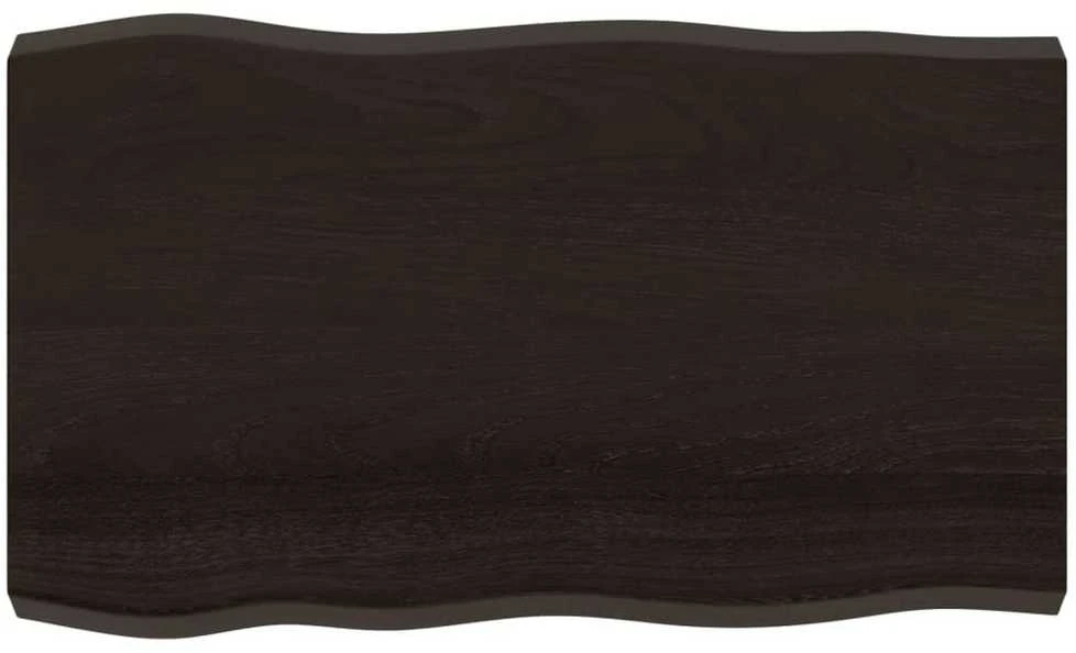 Stalviršis, tamsiai ruda, 100x60x(2-6) cm, medienos masyvas
