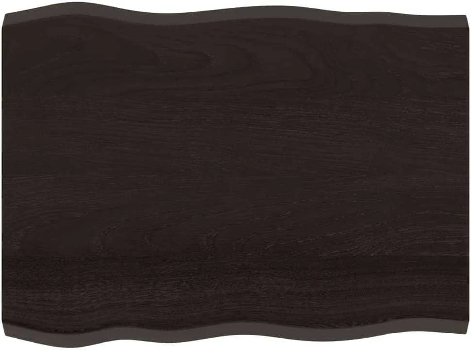Stalviršis, tamsiai ruda, 80x60x(2-4) cm, medienos masyvas