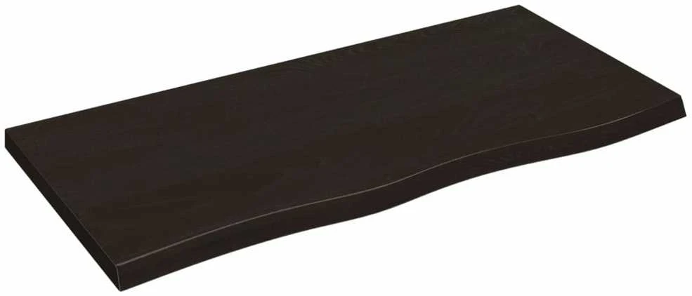 Stalviršis, tamsiai rudas, 100x50x(2-4) cm, ąžuolo masyvas