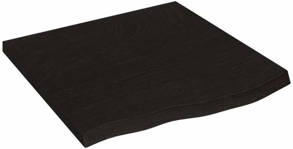 Stalviršis, tamsiai rudas, 60x60x(2-4) cm, ąžuolo masyvas