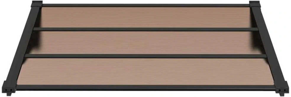 Stogelis durims, juodos spalvos, 122x90cm, polikarbonatas