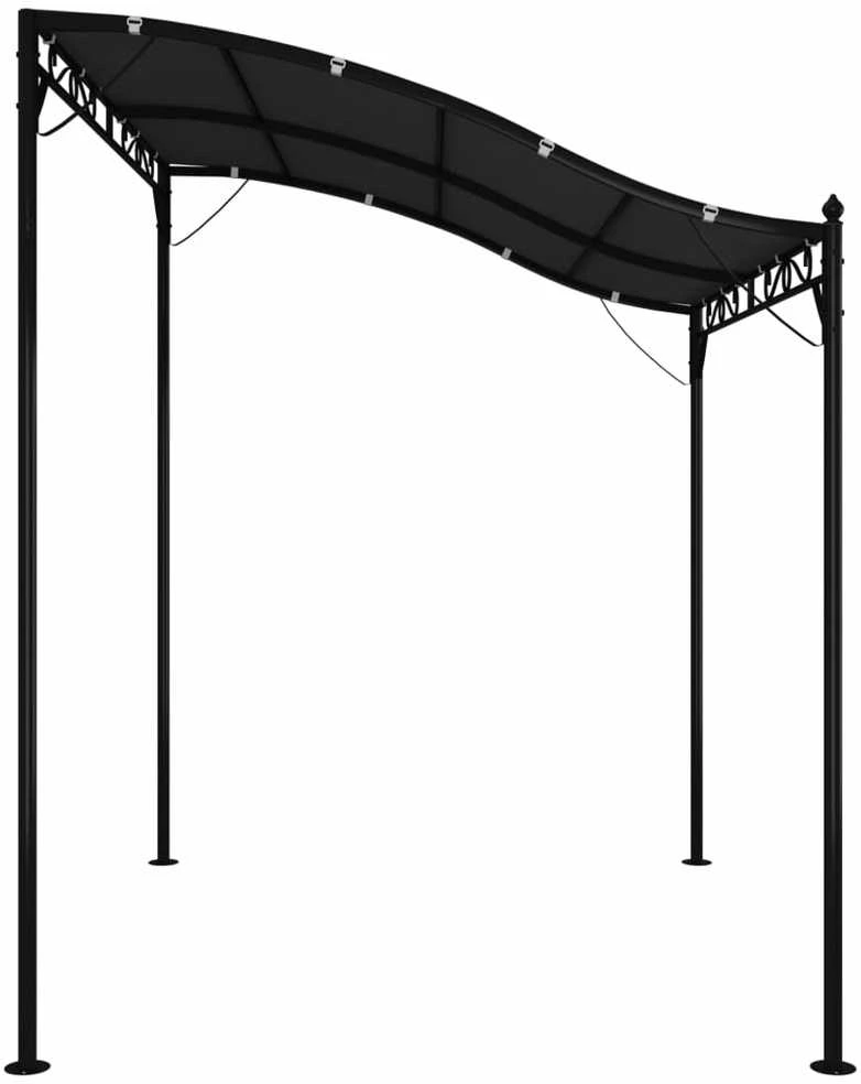 Stoginė, antracito spalvos, 2x2,3m, audinys ir plienas, 180g/m²