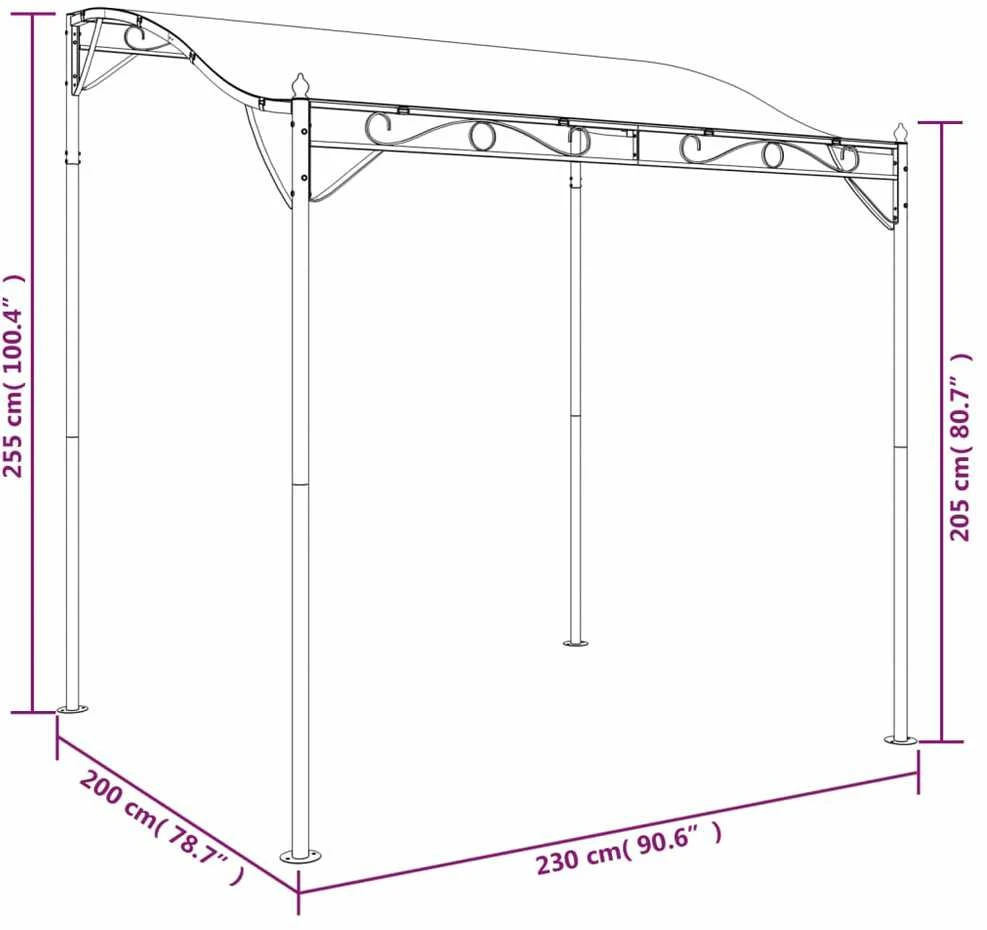 Stoginė, taupe spalvos, 2x2,3m, audinys ir plienas, 180g/m²