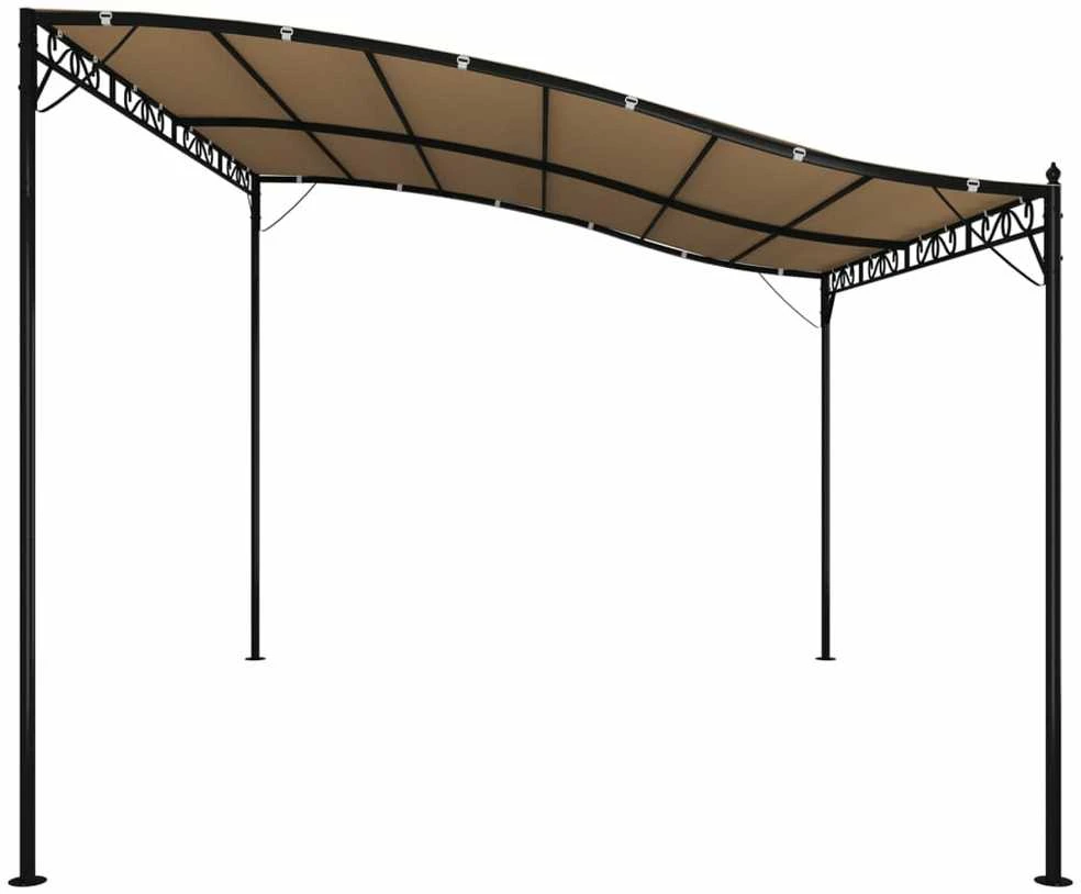 Stoginė, taupe spalvos, 4x3m, audinys ir plienas, 180g/m²