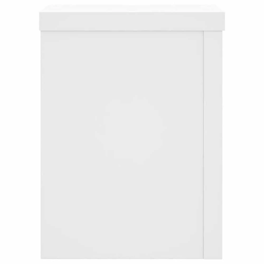 Stovai augalams, 2vnt., balti, 15x15x20cm, apdirbta mediena