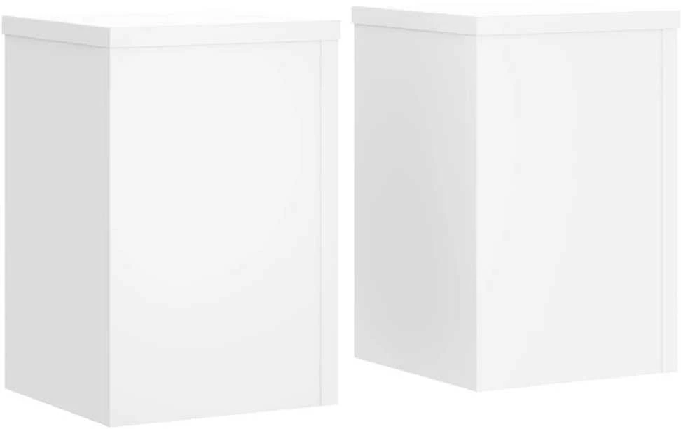 Stovai augalams, 2vnt., balti, 25x25x35cm, apdirbta mediena