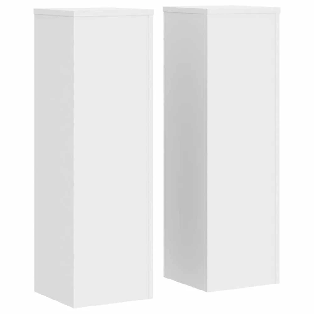 Stovai augalams, 2vnt., balti, 25x25x80cm, apdirbta mediena