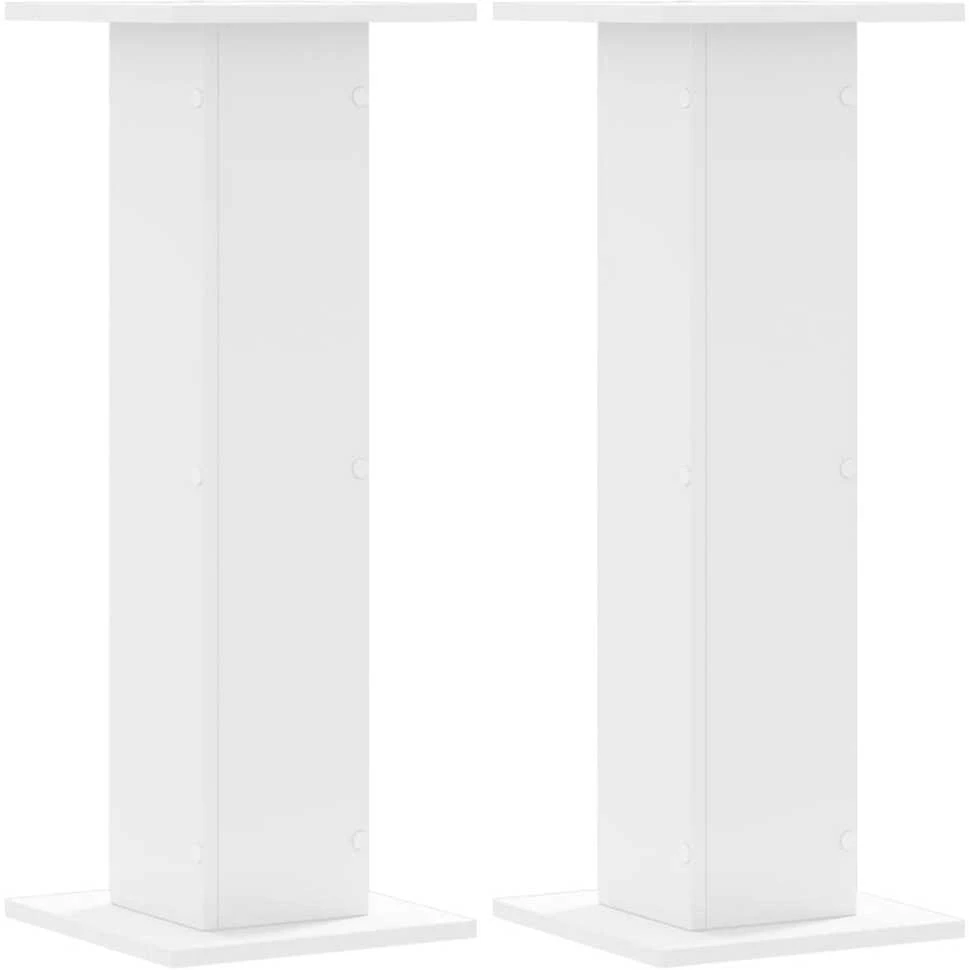 Stovai augalams, 2vnt., balti, 30x30x80cm, apdirbta mediena