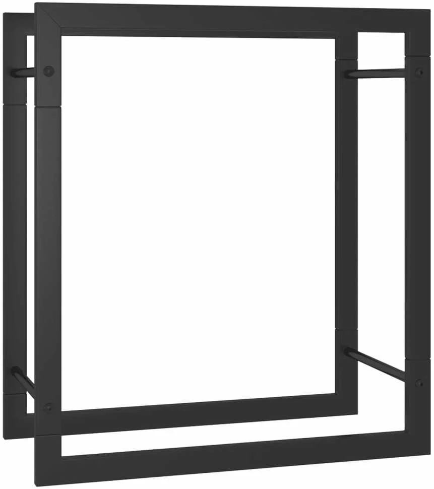 Stovas malkoms, matinės juodos spalvos, 50x28x56cm, plienas
